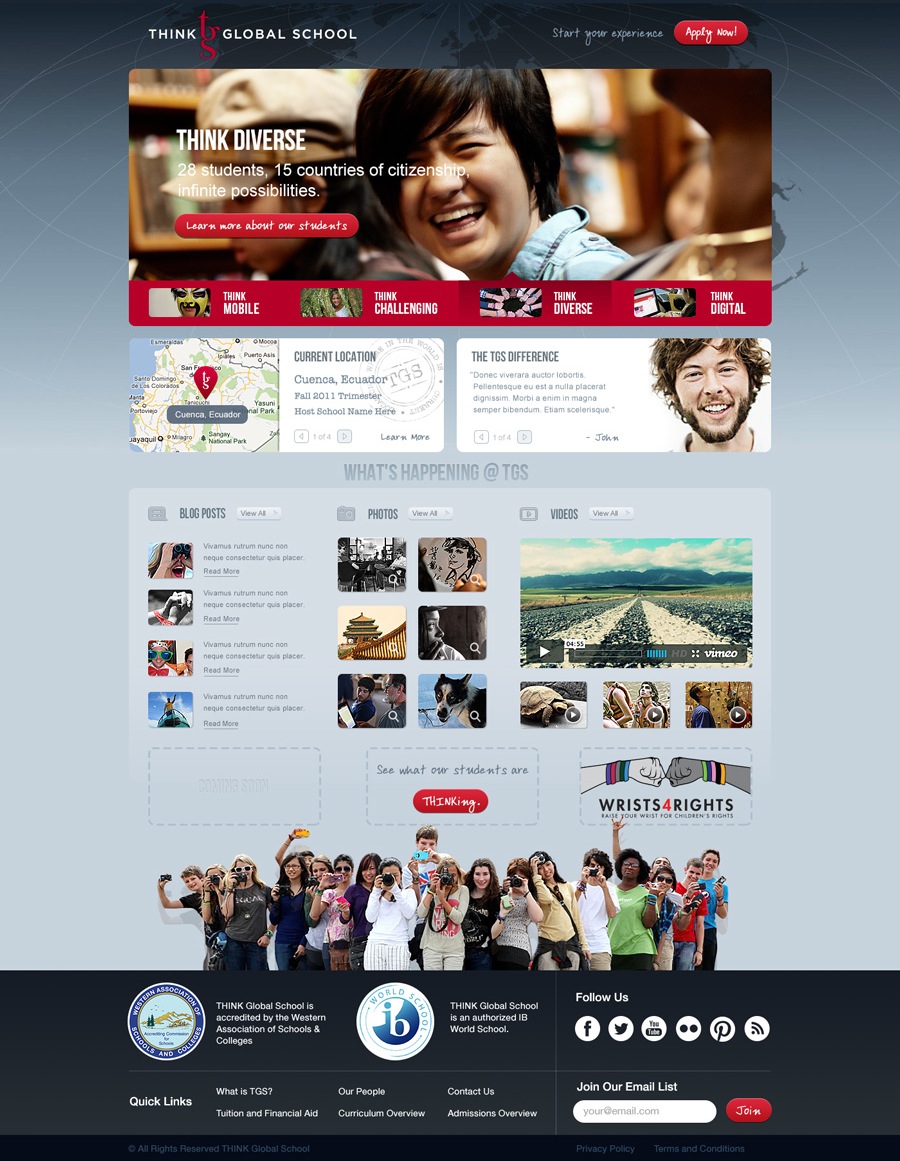 Think global school home page